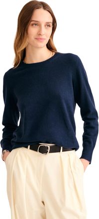 Naadam Womens The Original Cashmere Crewneck Sweater Clothing, Navy, M
