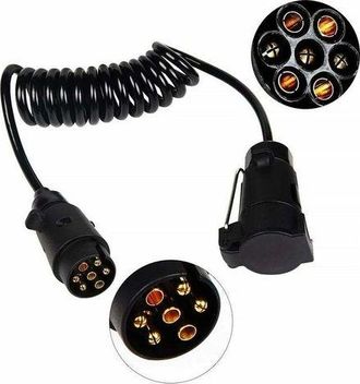 OEM Cables De Extensi&oacute;n Para Remolque De 7 Pines Y 2 M, Cableado Para Enchufes De Caravanas, Cable De Extensi&oacute;n En Espiral Para Veh&iacute;culos