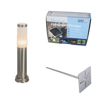 QAZQA Qazqa L&aacute;mpara De Poste Para Exterior De Acero 45 Cm Ip44 - Rox