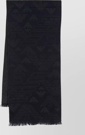 Emporio Armani wool logo-jacquard scarf