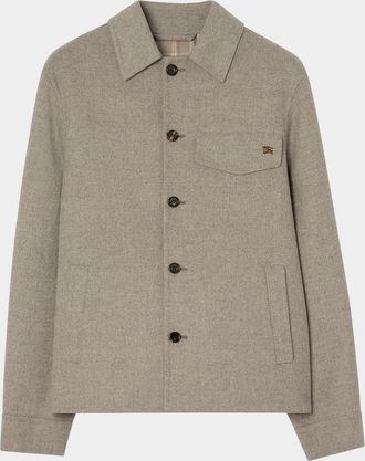 Burberry Men & apos;s Thorn Double-Face Wool Overshirt