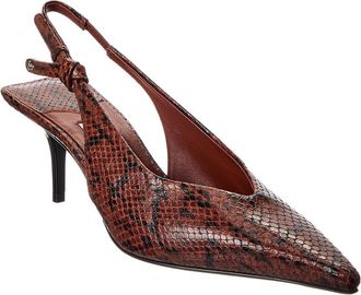 Jimmy Choo London Camie 65 Snake-Embossed Leather Slingback Pump