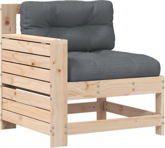 vidaXL Sof&aacute; De Jard&iacute;n Con Reposabrazos Y Coj&iacute;n Madera Maciza De Pino Vidaxl