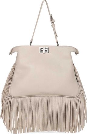 Walter Baker Bailey Leather Fringe Satchel in Stone at Nordstrom Rack