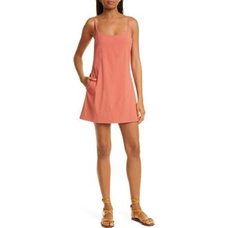 Rebecca Taylor Stretch Linen Blend Skirted Romper in Carnelian at Nordstrom Rack, Size 10
