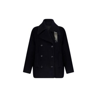 Liu Jo Caban - Dames - Mantel - Blauw - M - Wol - Jassen