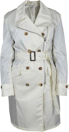 Prada Nylon - Dames - Jas met riem - Wit - M - Nylon - Jassen