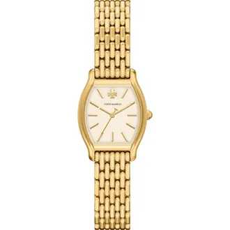 Tory Burch The Eleanor Curve Bracelet Watch, 23mm x 31mm in Gold at Nordstrom