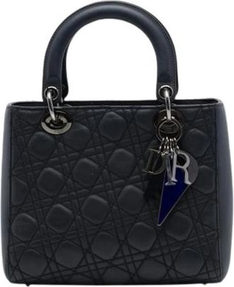 Dior Pre-owned Lady Dior Handbag - Dames - Vintage Handtas - Zwart - ONE Size - Leer - Vintage