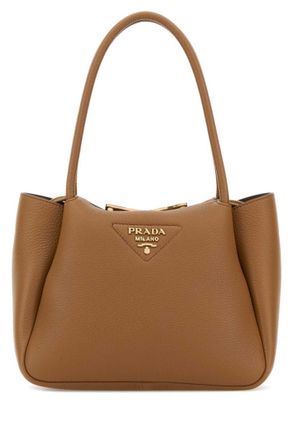 Prada Caramel Logo Small Satchel