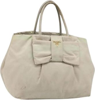 Prada Pre-owned Vintage Tote Bag - Dames - Vintage Handtas - Grijs - ONE Size - Leer - Vintage