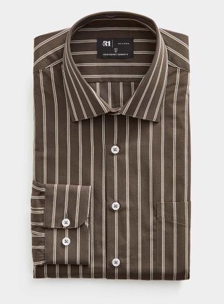 Le 31 Mens Double stripe shirt Comfort fit