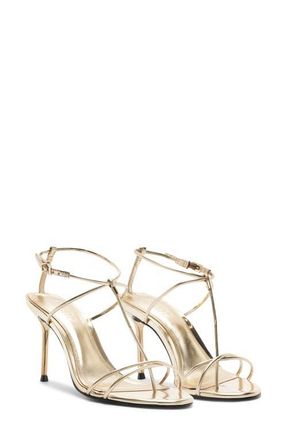 Schutz Jules Ankle Strap Sandal in Platina at Nordstrom, Size 10.5