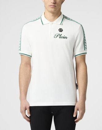 Philipp Plein Piquet Polo T-Shirt Plein Tennis Men in Offwhite at Nordstrom, Size Xx-Large