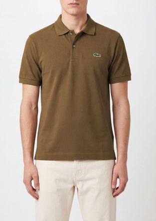Lacoste Polo classica a maniche corte in cotone con logo patch