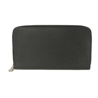 Louis Vuitton Taiga Black Noir Taiga Leather Leather Long Wallet (Bi-Fold) (Pre-Owned)
