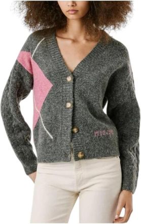 Pepe Jeans London Diamant Jacquard Vest - Dames - Vesten - Grijs - XS - Truien & Vesten