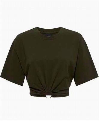 Le Superbe Womens Trancas Crop Tee In Hunter Green