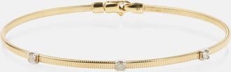 Stone and Strand Liquid Gold 14kt gold bracelet with diamonds