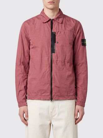 Stone Island Giacca camicia in nylon riciclato Econyl con zip e logo