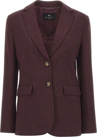 Etro Jassen Rood - Dames - Blazers - Rood - L - Wol - Jassen