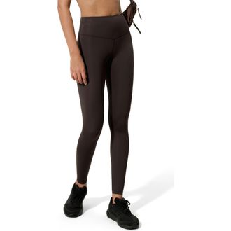 LilySilk Silk Contour High Rise Soft Ease Leggins in Coffee Bean at Nordstrom, Size X-Large