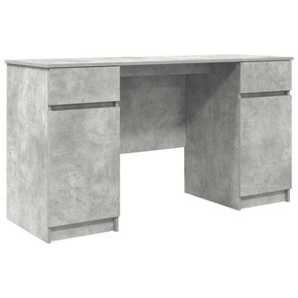 Berkfield Home Desk Concrete Grey 140x49x76 cm Engineered Wood | Size: 140 x 49 x 76 cm