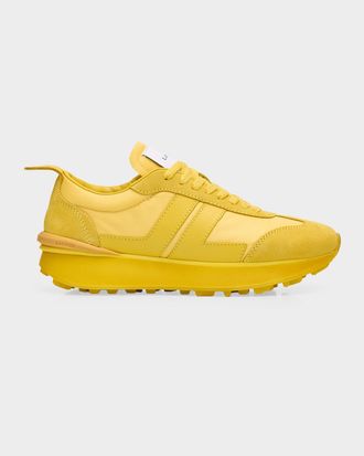 Lanvin Men & apos;s Nylon & Suede Low-Top Sneakers