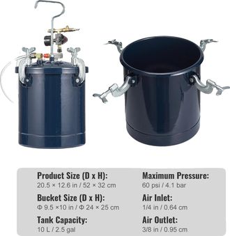 OEM Olla A Presi&oacute;n, Capacidad De 10 L, Dise&ntilde;o A Prueba De Fugas, 10 L 60 Psi 4,1 Bar