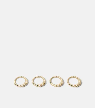 L'OBJET x Jessica McCormack Shell set of 4 napkin rings