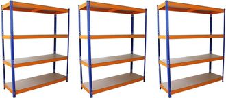 MonsterShop 3 x S-Rax Racking 150cm x 50cm in Blue | Size: 150 cm x 50 cm