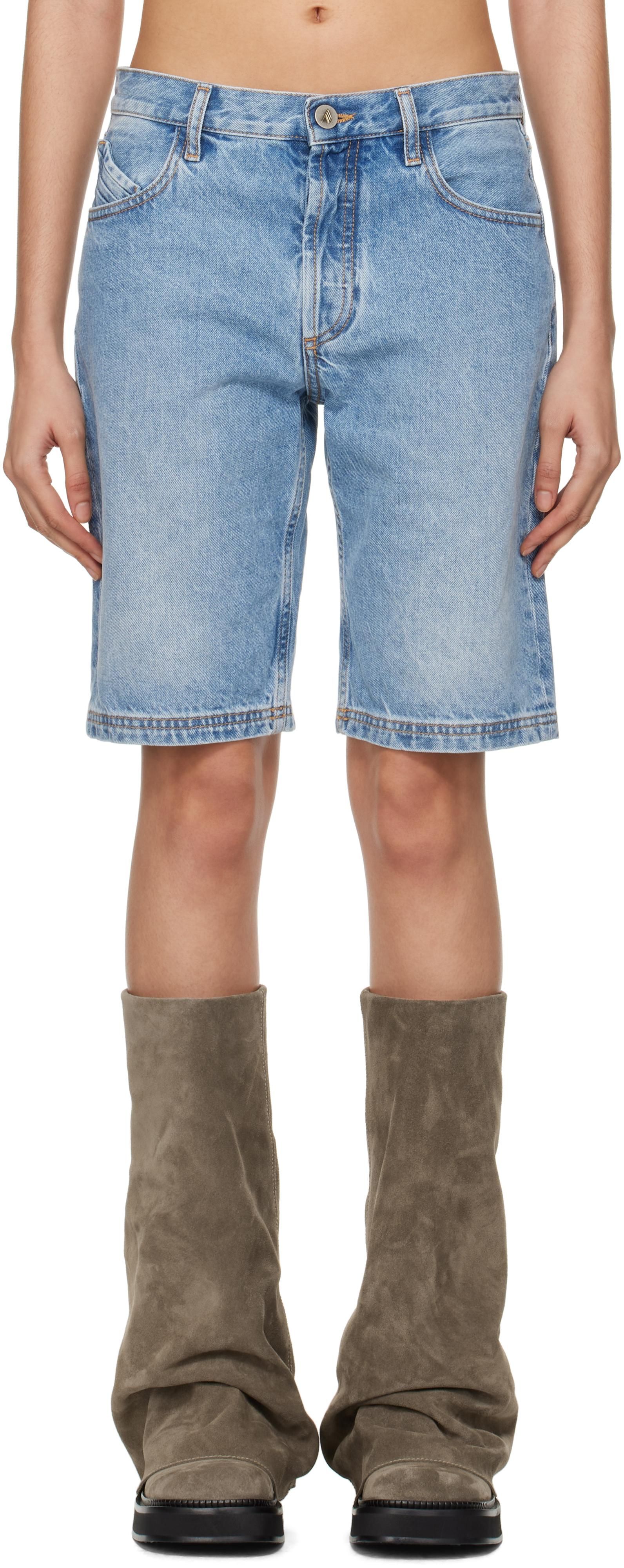 パンツ THE ATTICO Women Shorts  Burmudas 250WCP00260 JJF007AA877 B Sky blue short pants for Women | THE ATTICO®