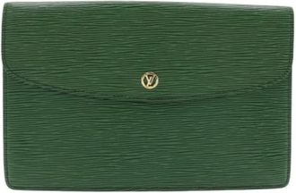 Louis Vuitton Pre-owned Vintage Clutch - unisex - Vintage Clutch - Groen - ONE Size - Leer - Vintage