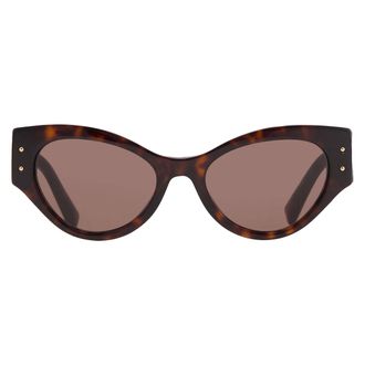 Dolce & Gabbana Dark Brown Cat Eye Ladies Sunglasses DG4480 502/73 53