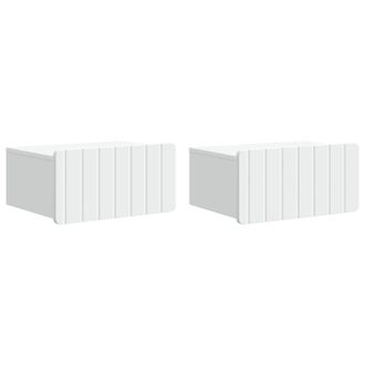 vidaXL Mesita De Noche De Pared Con Caj&oacute;n 2 Pcs 49 X 34,5 X 24 Cm Vidaxl