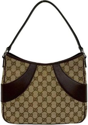 Gucci Pre-owned Borsa a Spalla in Tela GG e Pelle - - Pre-owned - Donna - Marrone - ONE SIZE