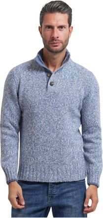 Gran Sasso Maglione a collo alto - - Knitwear - Uomo - Blu - L