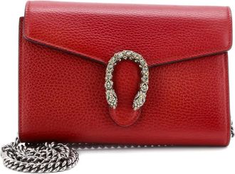 Gucci Dionysus Chain Wallet Leather with Embellished Detail Small crossbody bag - Rood