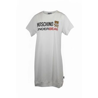 Moschino Dames, Jurken, Wit, Maat: L Katoen