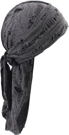 Generic Vintage Pirate Long Tail Durag Skull Cap Breathable Cotton Bandana Headwrap Cycling, Running Riding Halloween Theme Parties Punk Hiphop Style Hat Dark