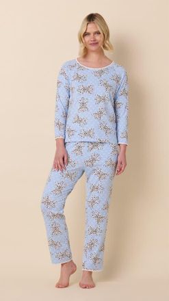 The Cats Pajamas Pima Knit Simple Set in Bengal Blue at Nordstrom, Size X-Large