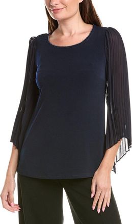Joseph Ribkoff Pleated Sleeve Top