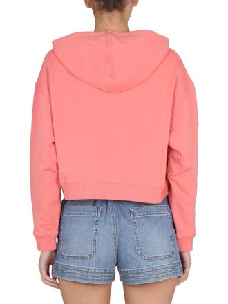 Stella McCartney Logo-Embroidered Cotton Sweatshirt - Pink
