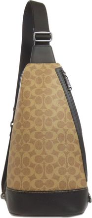 Coach Brown Pvc Fanny Pack Sling Bag (Pre-Owned)