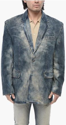 Diesel Oversized Denim Jacket With Logo Buttons size Xl