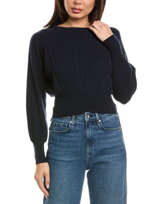 Brodie Pixie Ribbed Crewneck Cashmere Sweater