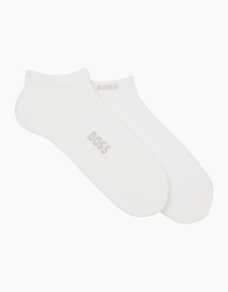 HUGO BOSS Mens BOSS Black 2P AS Logo Bamboo Socks 100 White - Size: 16/14.5/8/15/8.5/15.5/9/13/13.5/14/6.5/7/7.5/11.5/5/12/5.5/12.5/6/3.5/3/10.5/4/11/4.5/2.5/9