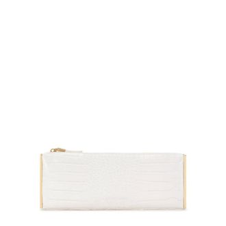 Elisabetta Franchi Clutches, female, White, Size: ONE SIZE Baguette Bag with Zip