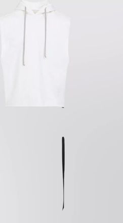 Rick Owens cotton hooded sleeveless tunic