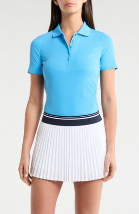 G/Fore Tech Rib Golf Polo in Azul at Nordstrom, Size X-Small